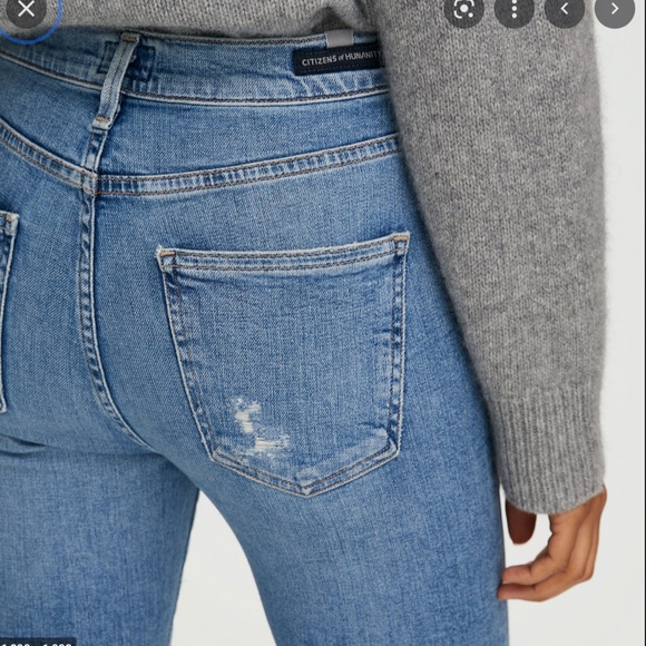 CITIZENS OF HUMANITY Rocket Crop Mid Rise Skinny Jeans in Keeper - Picture 3 of 4